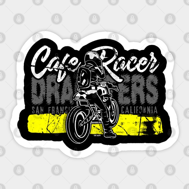 Cafe Racer ~ Dragsters Sticker by EddieBalevo